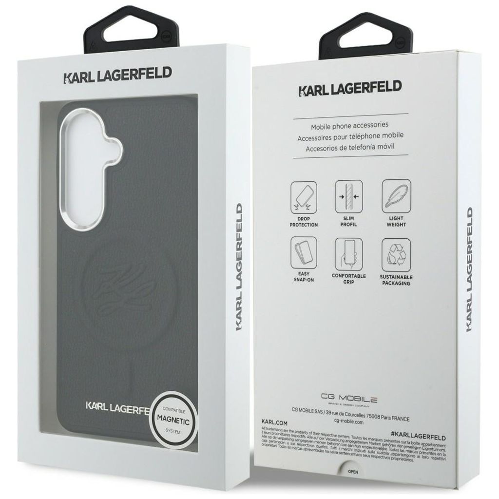 Karl Lagerfeld Embossed Ring Initials MagSafe Skal Samsung Galaxy S26 - Svart
