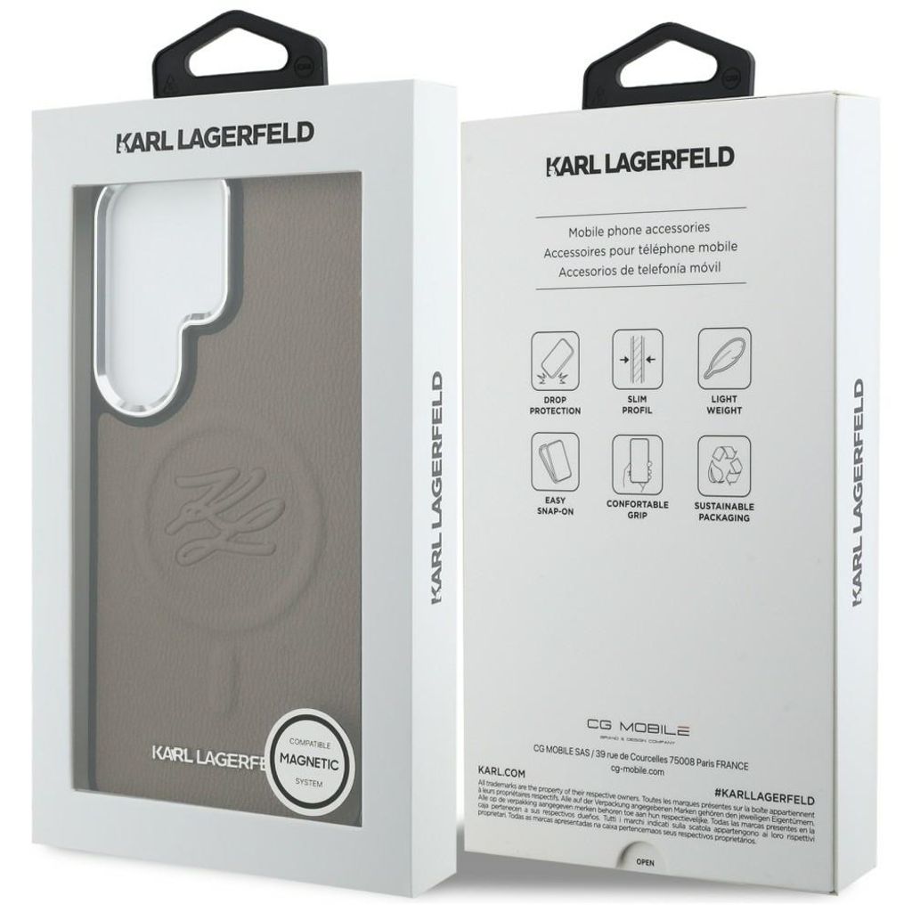 Karl Lagerfeld Embossed Ring MagSafe Skal Samsung Galaxy S26 Ultra - Brun