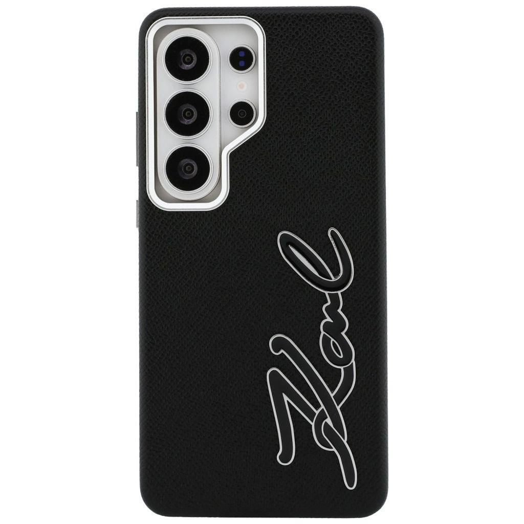 Karl Lagerfeld Grained Signature Logo Skal till Samsung Galaxy S26 Ultra - Svart