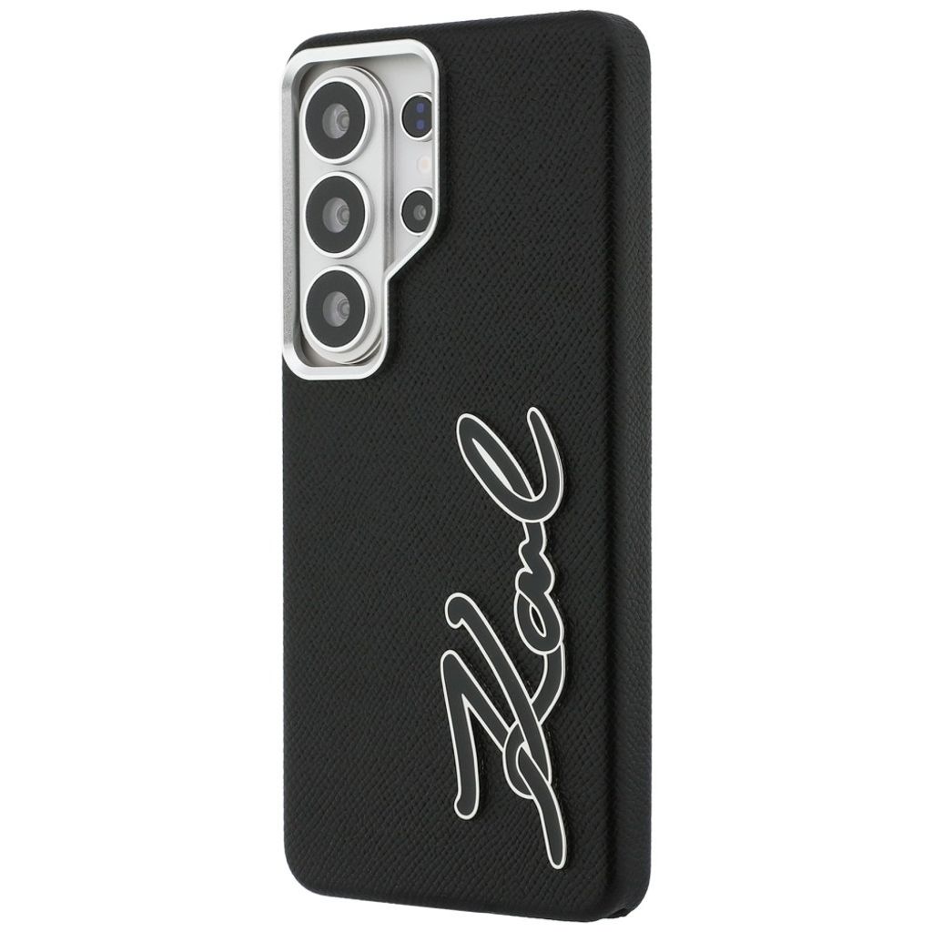 Karl Lagerfeld Grained Signature Logo Skal till Samsung Galaxy S26 Ultra - Svart