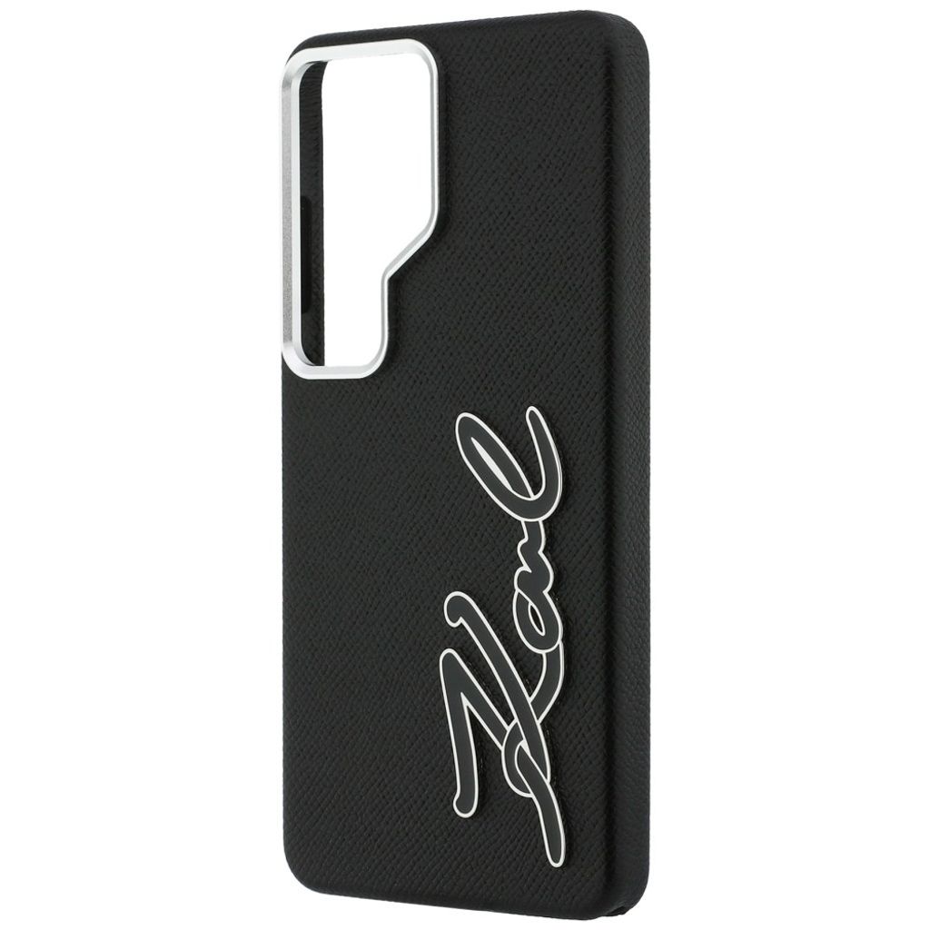 Karl Lagerfeld Grained Signature Logo Skal till Samsung Galaxy S26 Ultra - Svart