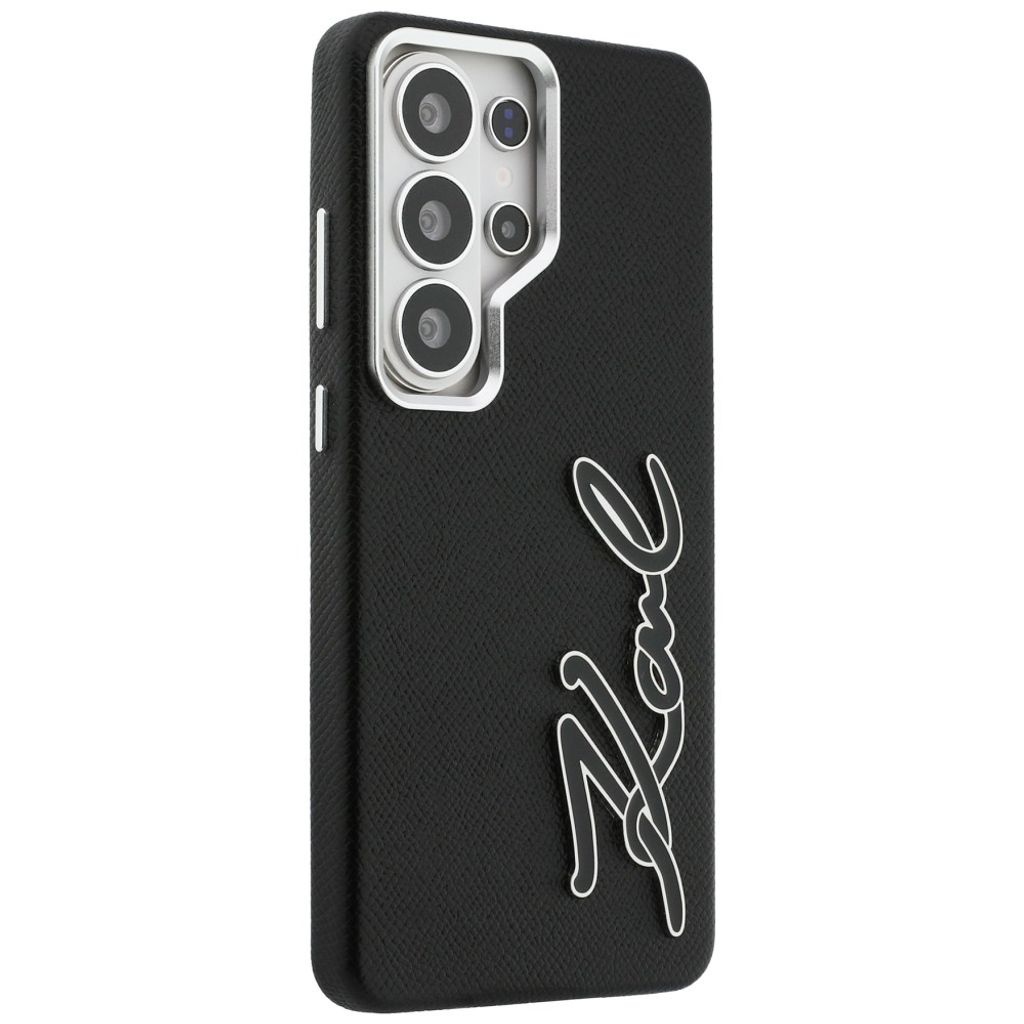 Karl Lagerfeld Grained Signature Logo Skal till Samsung Galaxy S26 Ultra - Svart