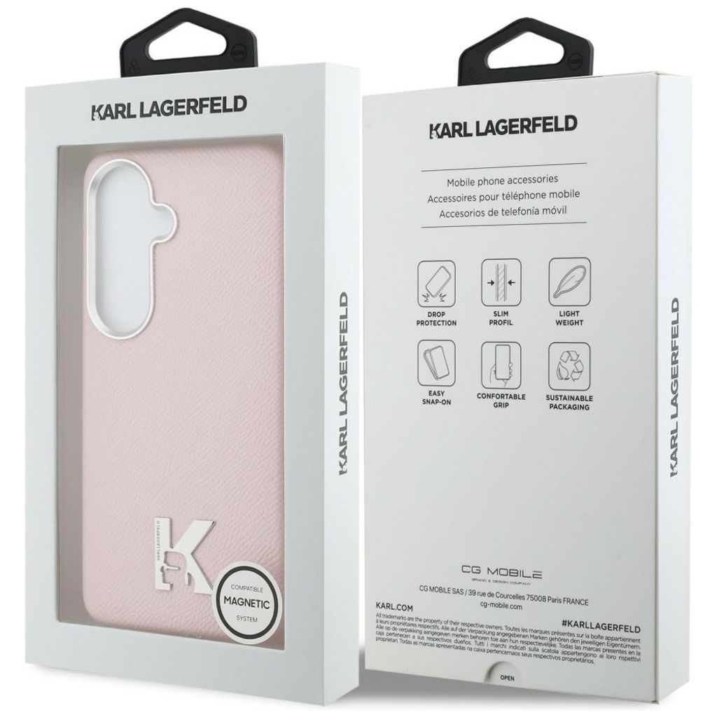 Karl Lagerfeld K Metal Logo MagSafe Skal till Samsung Galaxy S26 - Rosa