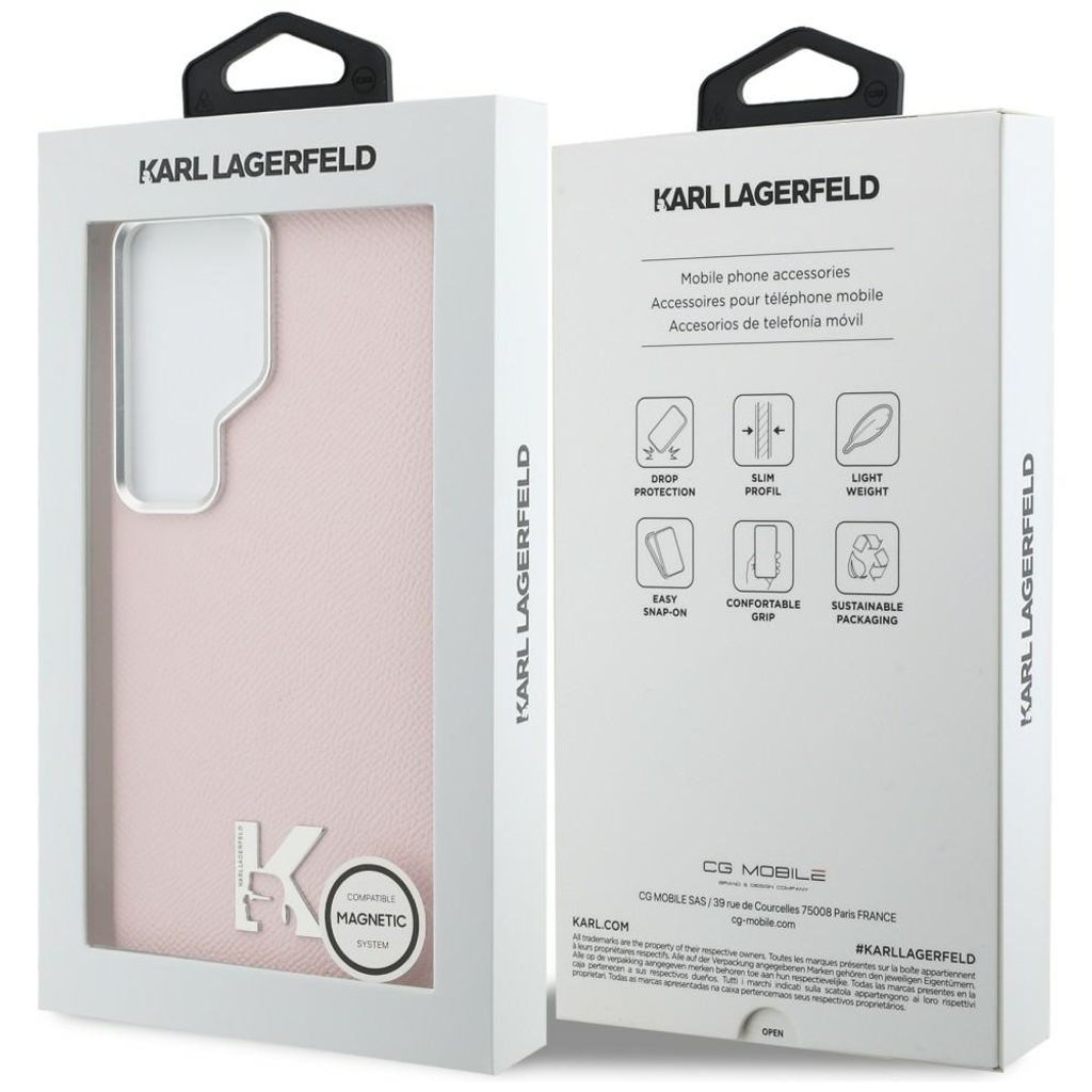 Karl Lagerfeld K Metal Logo MagSafe Skal till Samsung Galaxy S26 Ultra - Rosa