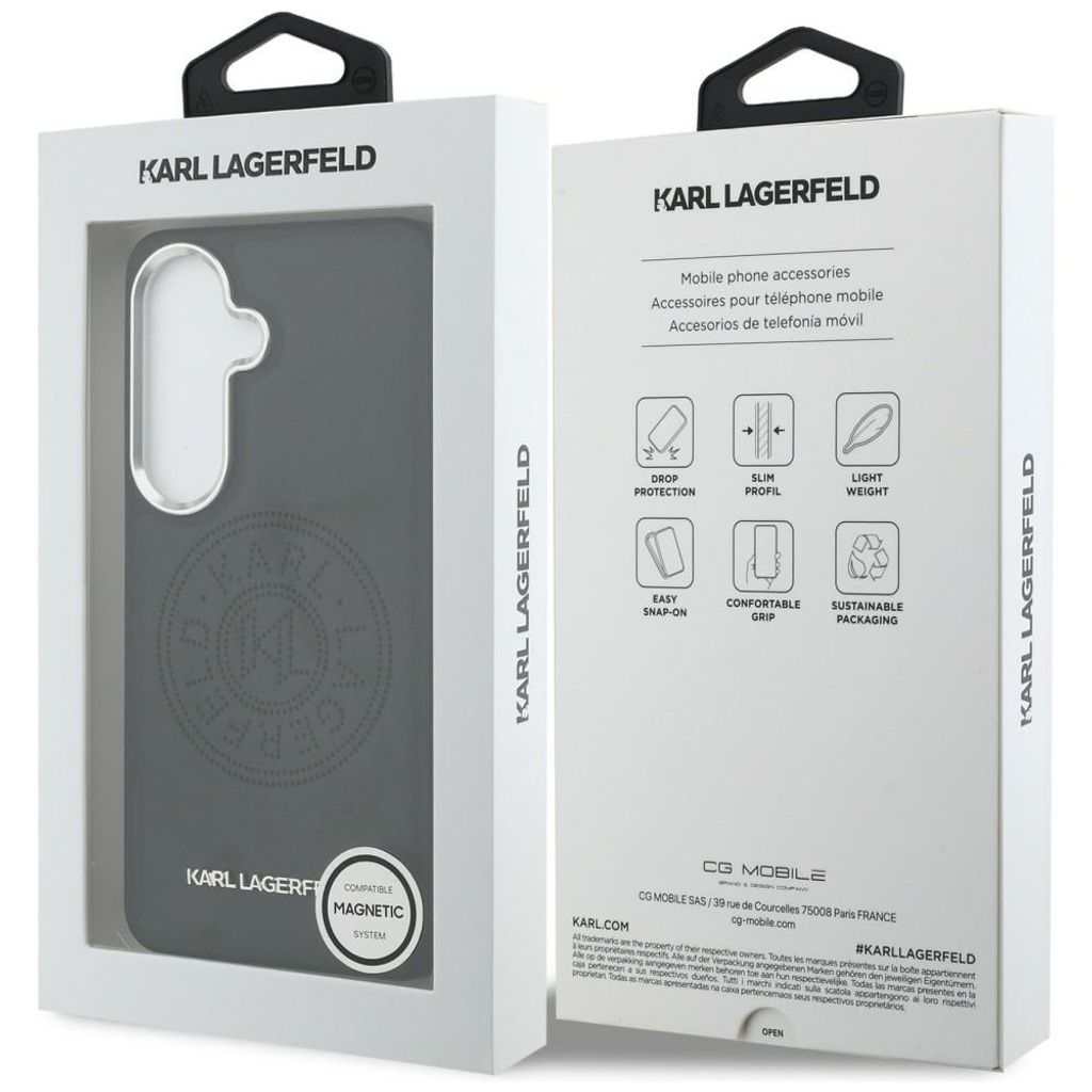 Karl Lagerfeld Perforated KL MagSafe Skal till Samsung Galaxy S26 - Svart