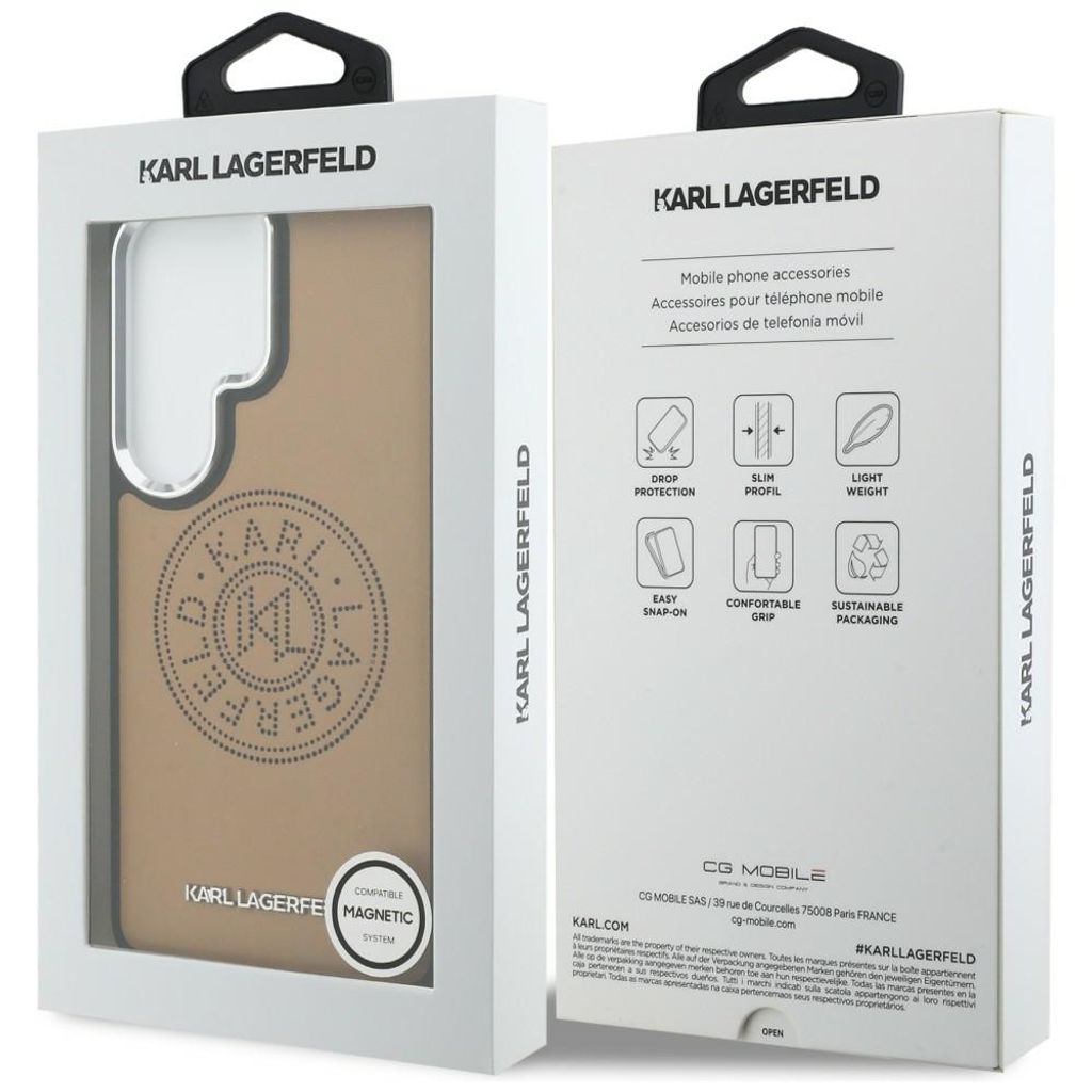 Karl Lagerfeld Perforated KL MagSafe Skal till Samsung Galaxy S26 Ultra - Brun