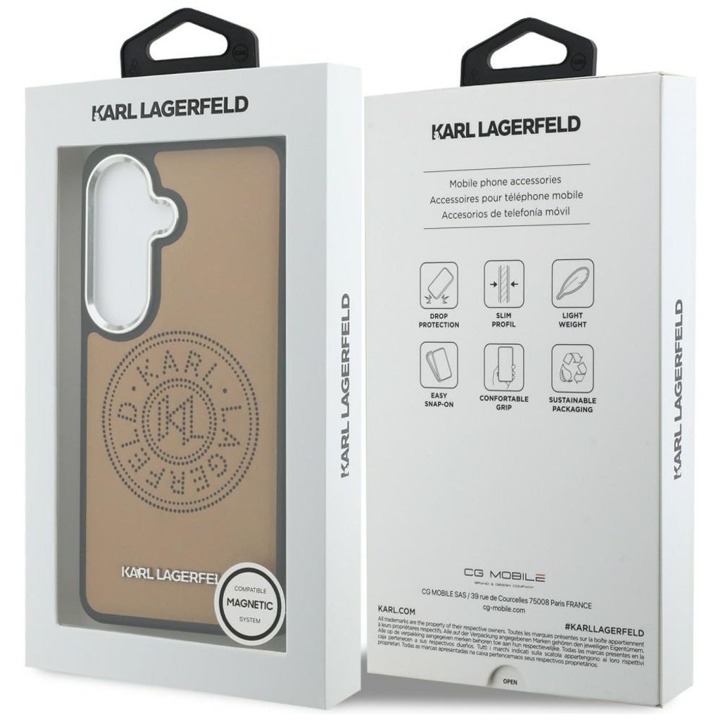 Karl Lagerfeld Perforated KL MagSafe Skal till Samsung Galaxy S26 Plus - Brun