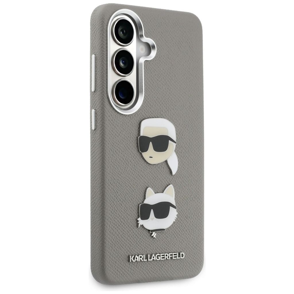 Karl Lagerfeld Saffiano Double Heads Metal Skal till Samsung Galaxy S26 - Silver