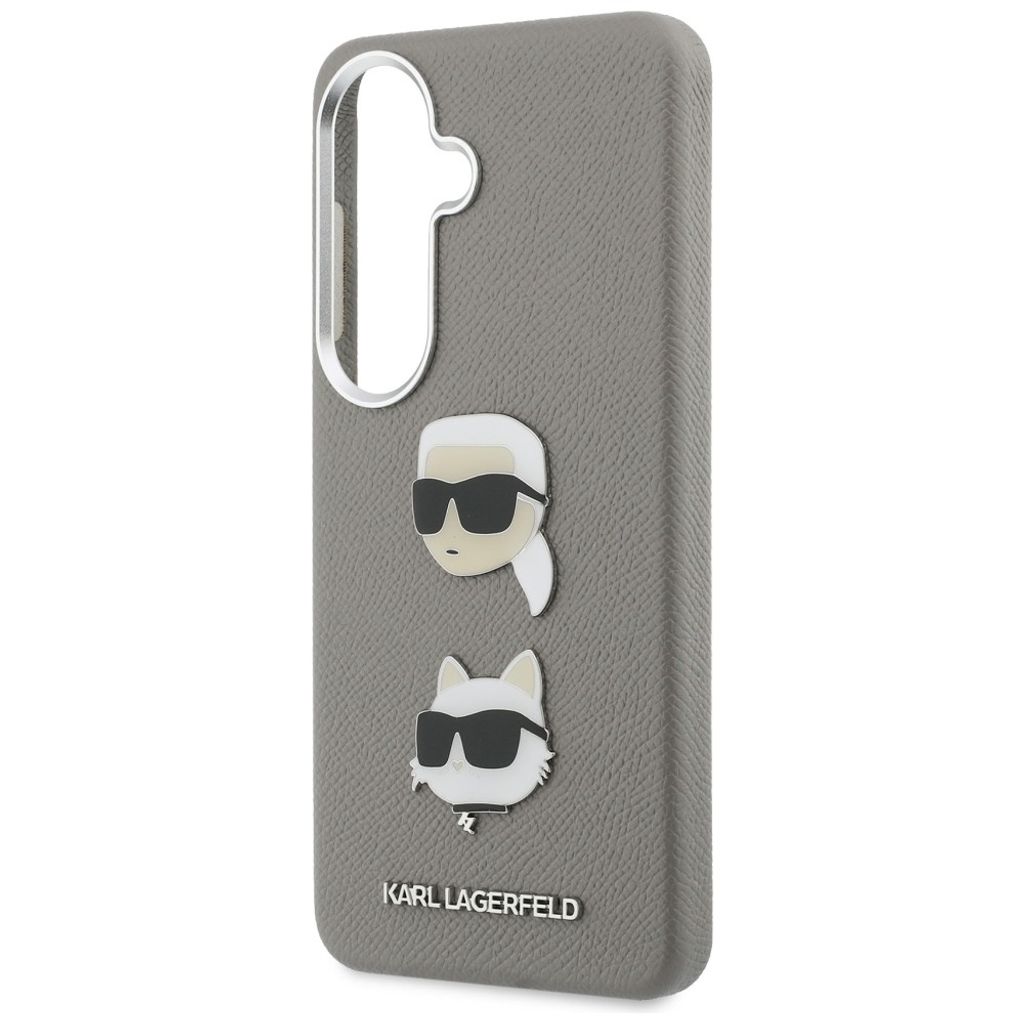 Karl Lagerfeld Saffiano Double Heads Metal Skal till Samsung Galaxy S26 - Silver