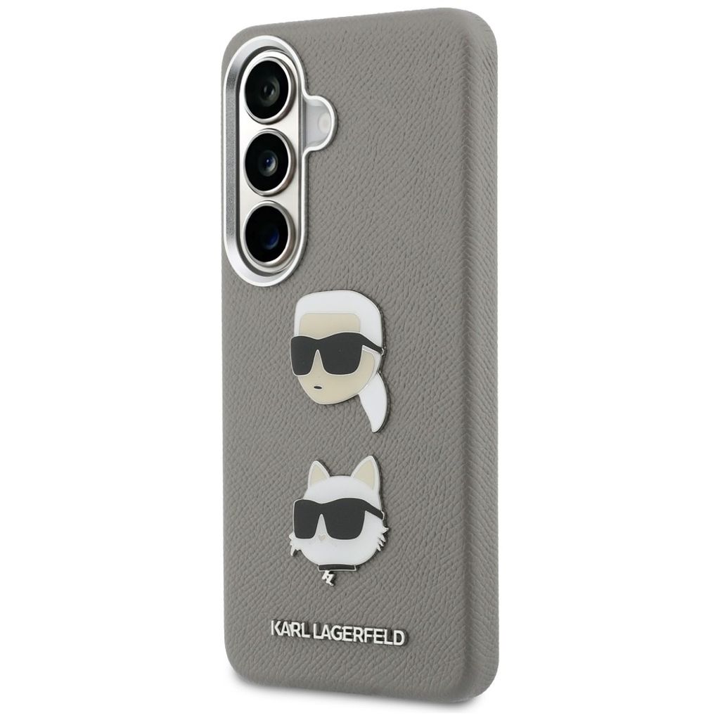 Karl Lagerfeld Saffiano Double Heads Metal Skal till Samsung Galaxy S26 - Silver