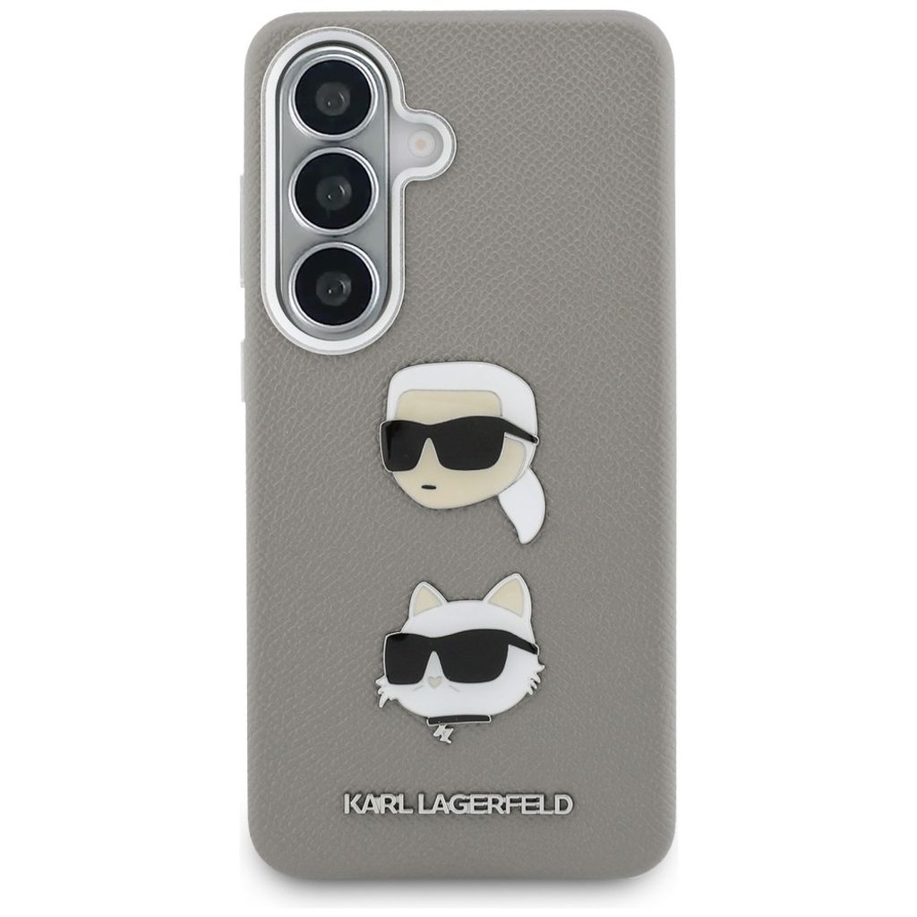 Karl Lagerfeld Saffiano Double Heads Metal Skal till Samsung Galaxy S26 - Silver