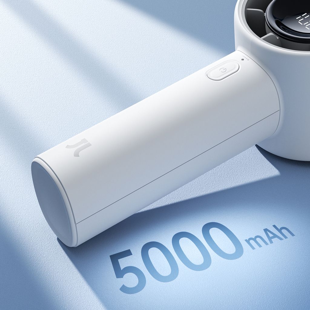 Jisulife 10S handhållen portabel USB-fläkt 5000mAh – grå