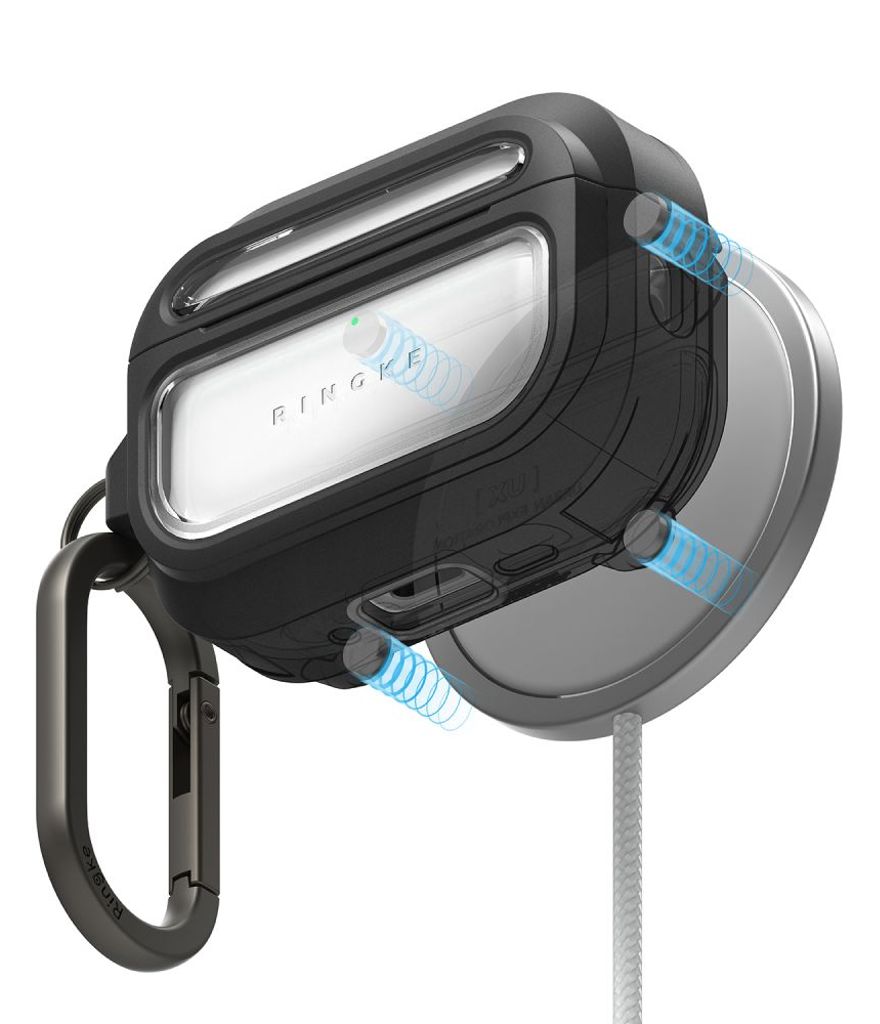 Ringke UX Magnetic AirPods Pro 3 MagSafe Skal - Svart Transparent