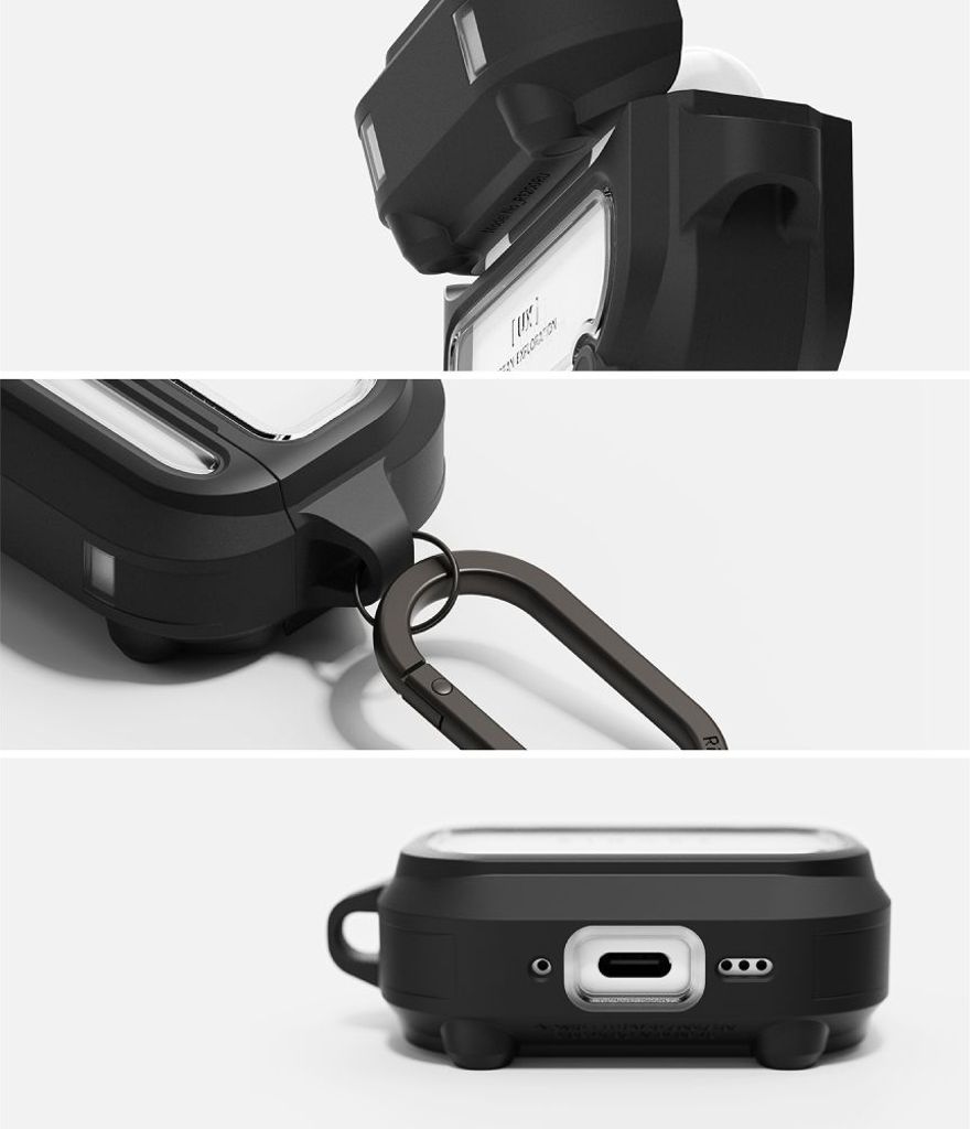 Ringke UX Magnetic AirPods Pro 3 MagSafe Skal - Svart Transparent
