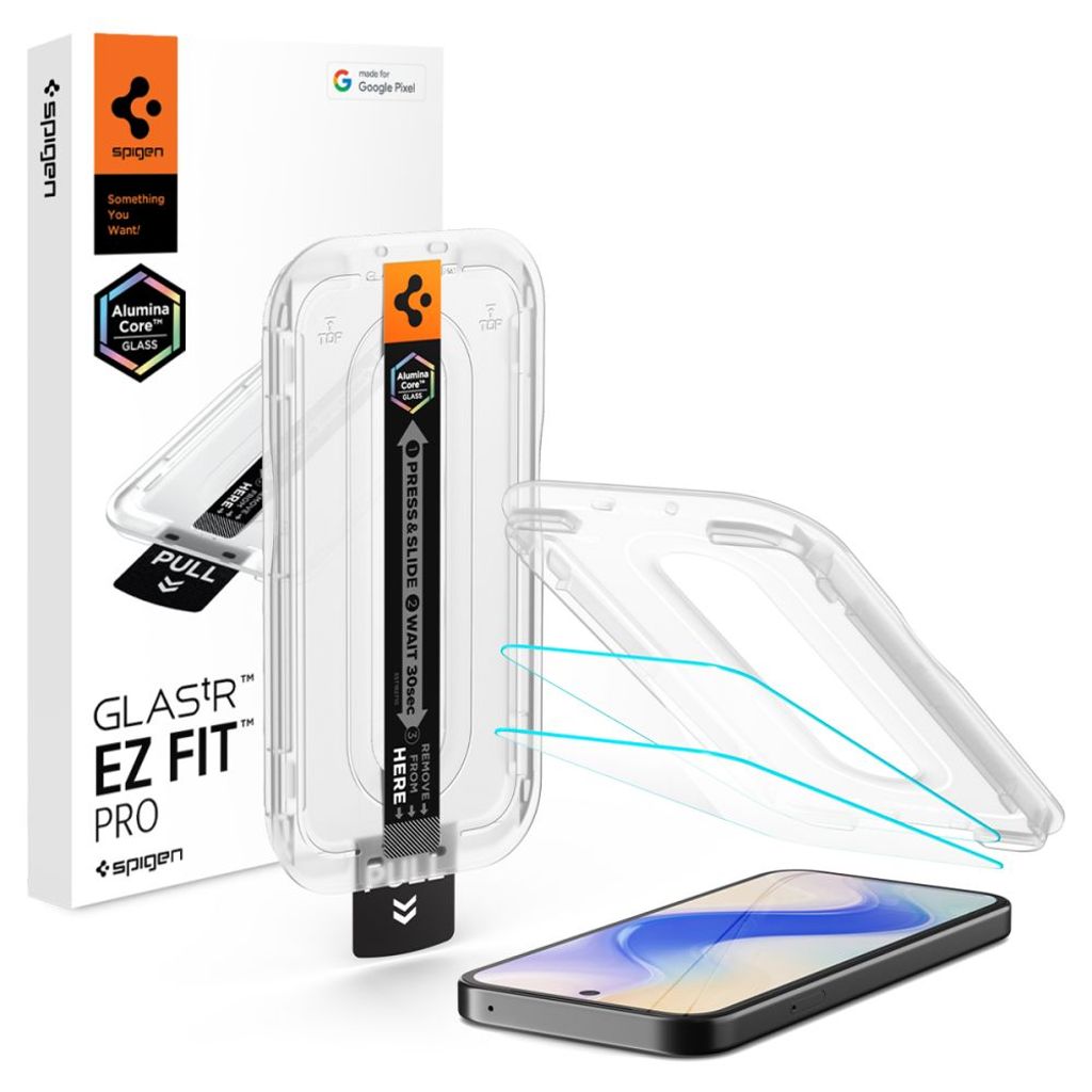 Spigen Glas.tR EZ Fit Pro 2-Pack Skjermbeskytter til Google Pixel 10A