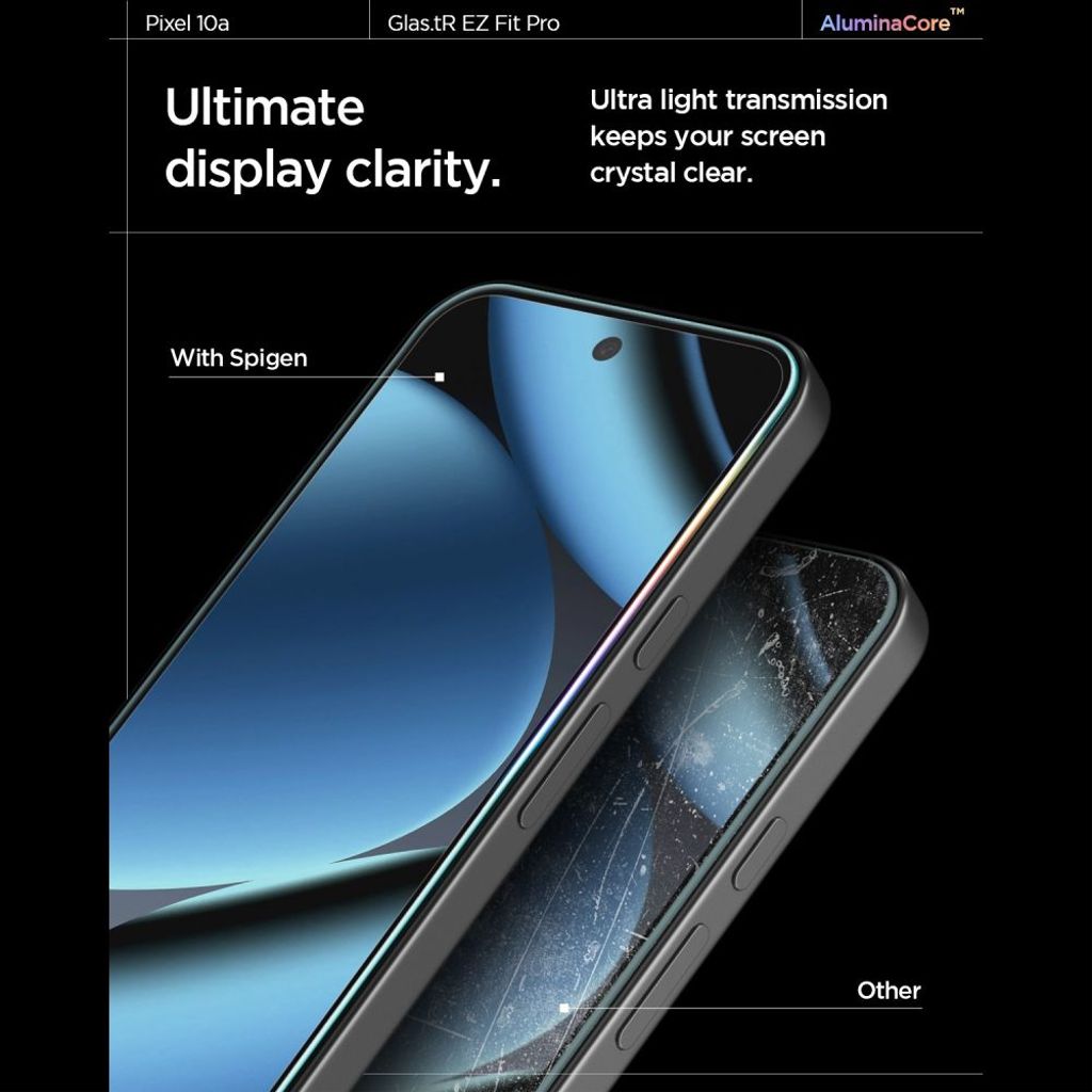 Spigen Glas.tR EZ Fit Pro 2-Pack Skjermbeskytter til Google Pixel 10A