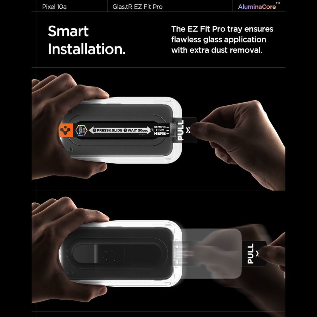 Spigen Glas.tR EZ Fit Pro 2-Pack Skjermbeskytter til Google Pixel 10A