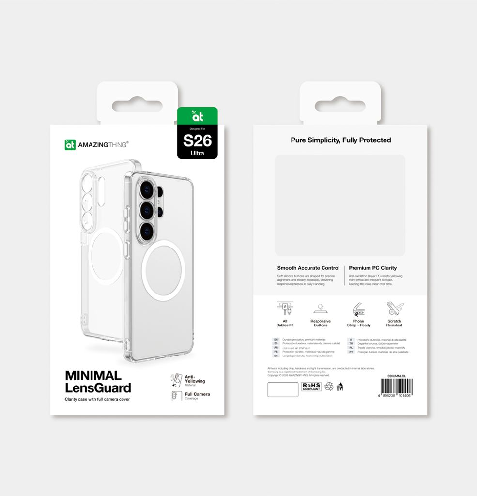 AmazingThing Minimal MagSafe Skal till Samsung Galaxy S26 Ultra - Transparent
