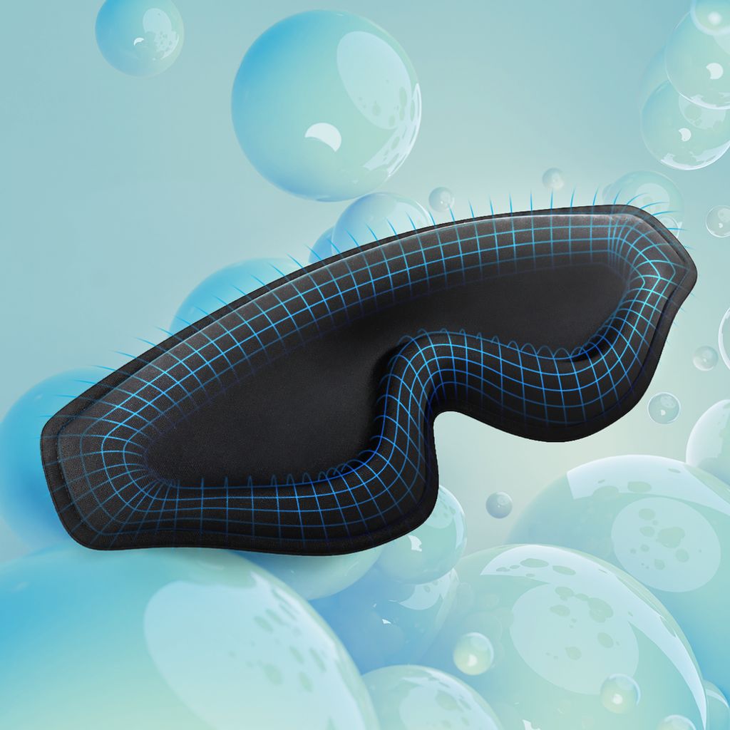 Wozinsky MSS-10 Øjenskygge Sovemaske med Memory Foam - Sort