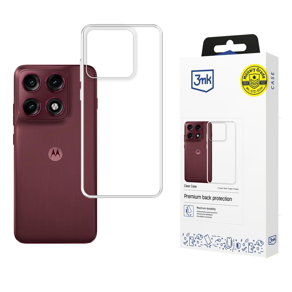 3mk Clear -kuori till Motorola Edge 70 Pro - Läpinäkyvä