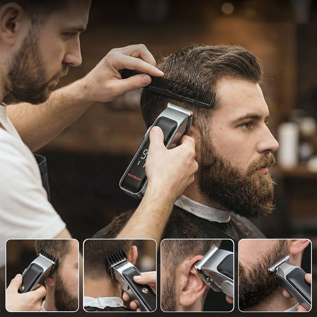 MAXGROOM ZC-F608 hårklippare med trimmer USB-C – svart