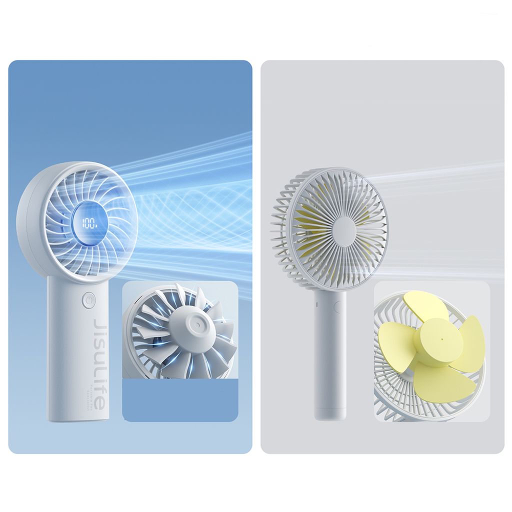 Jisulife Life4 kannettava USB-tuuletin 3600mAh – Harmaa