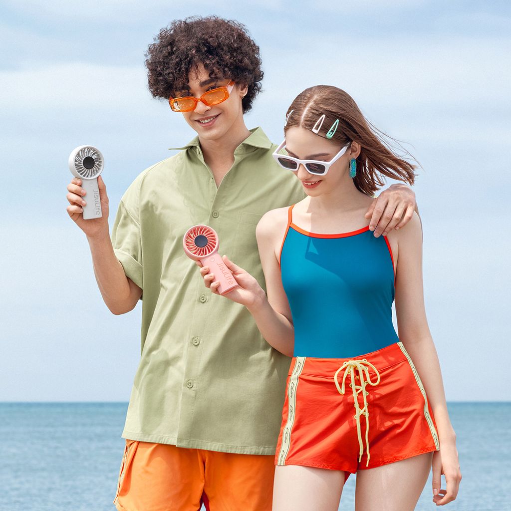 Jisulife Life4 kannettava USB-tuuletin 3600mAh – Harmaa
