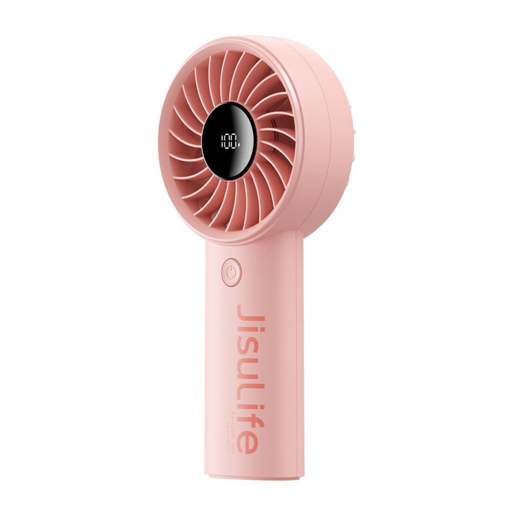 Jisulife Life4 Handhållen bärbar USB-fläkt 3600mAh – Rosa