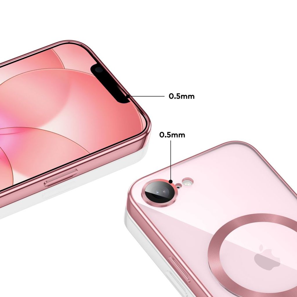 Tech-Protect iPhone 16e/17e MagSafe Deksel – Rosa
