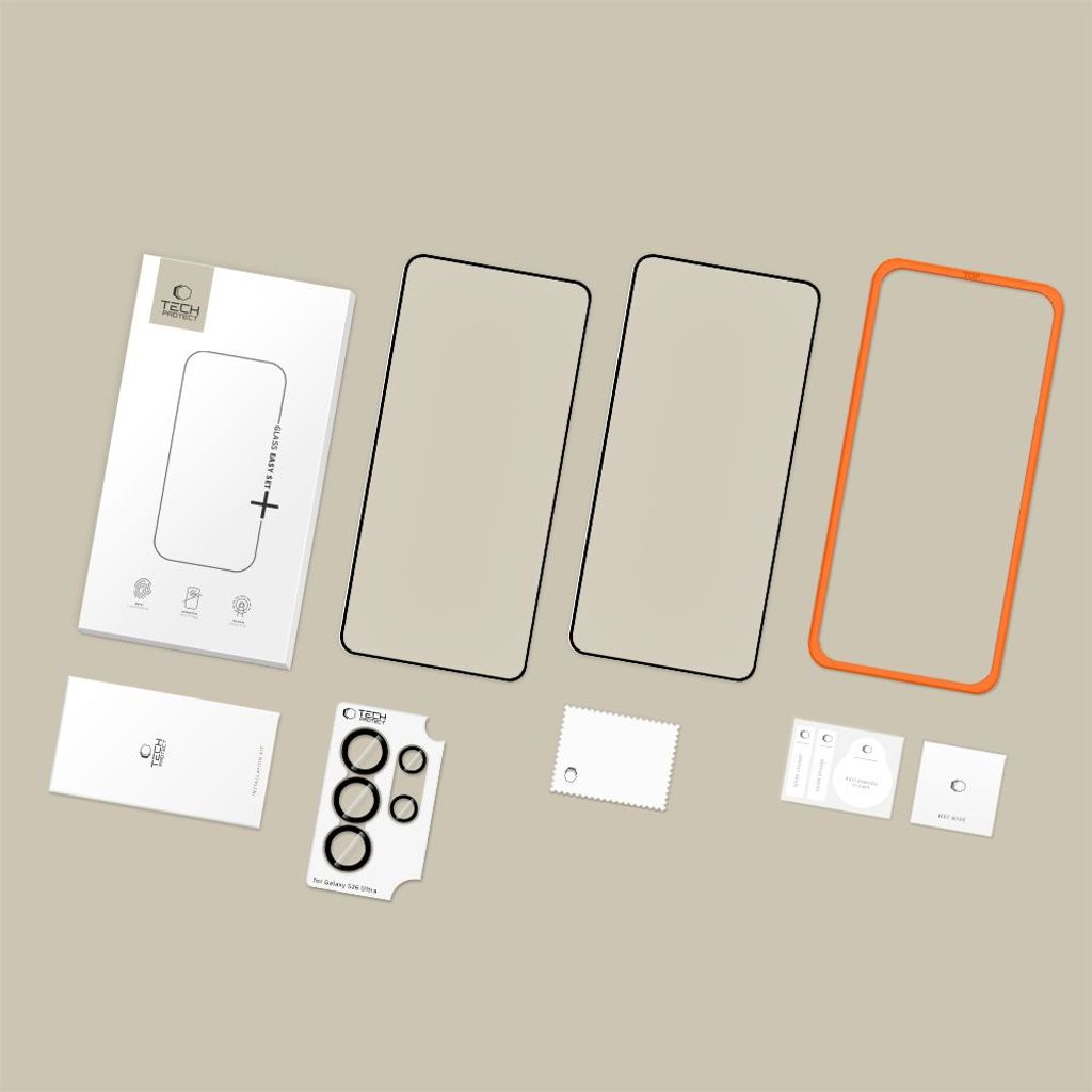 Tech-Protect Easy Set+ Skärm & Linsskydd 3-pack till Samsung Galaxy S26 Ultra