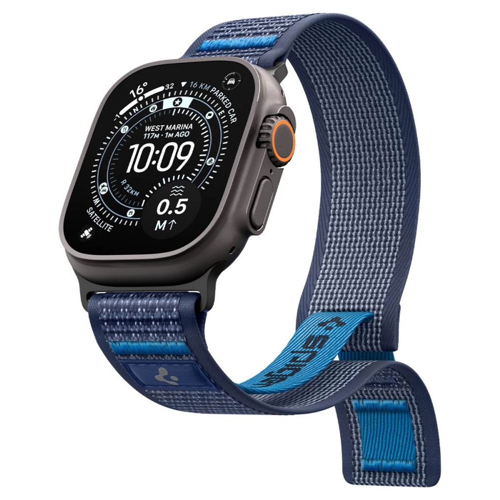 Spigen Athlex Air 2 Kellonranneke Apple Watch 44/45/46/49mm - Tummansininen