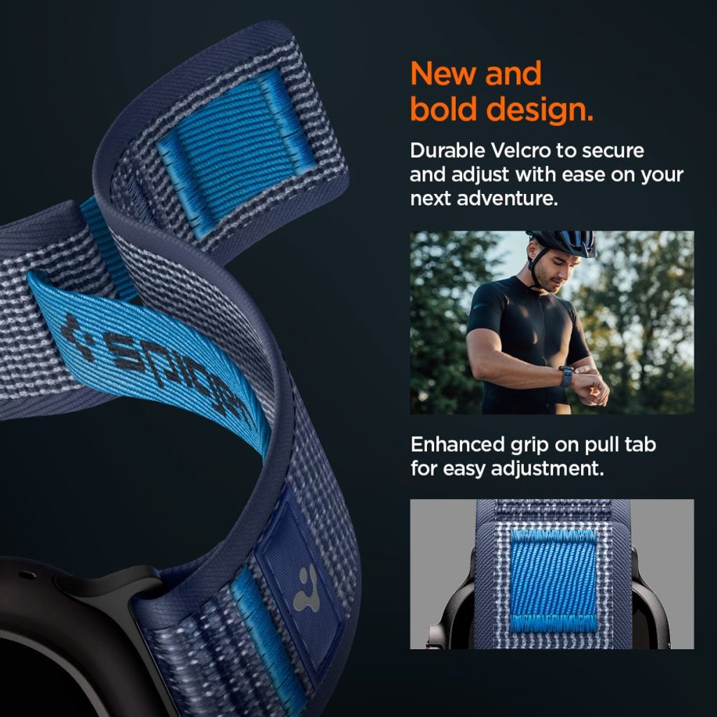 Spigen Athlex Air 2 Kellonranneke Apple Watch 44/45/46/49mm - Tummansininen