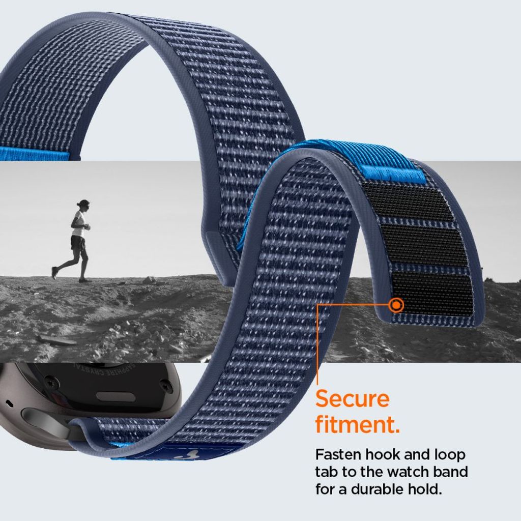 Spigen Athlex Air 2 Kellonranneke Apple Watch 44/45/46/49mm - Tummansininen
