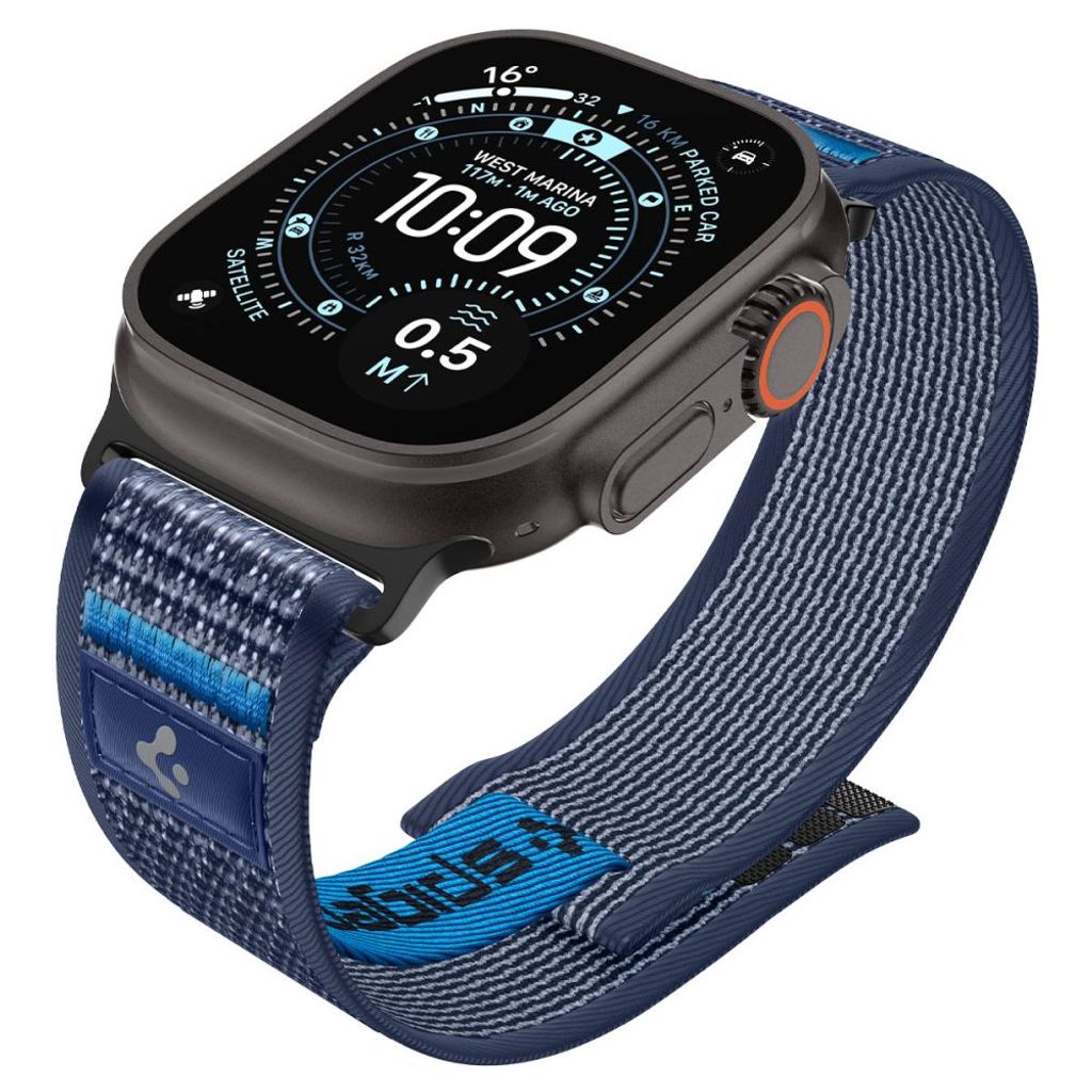 Spigen Athlex Air 2 Kellonranneke Apple Watch 44/45/46/49mm - Tummansininen