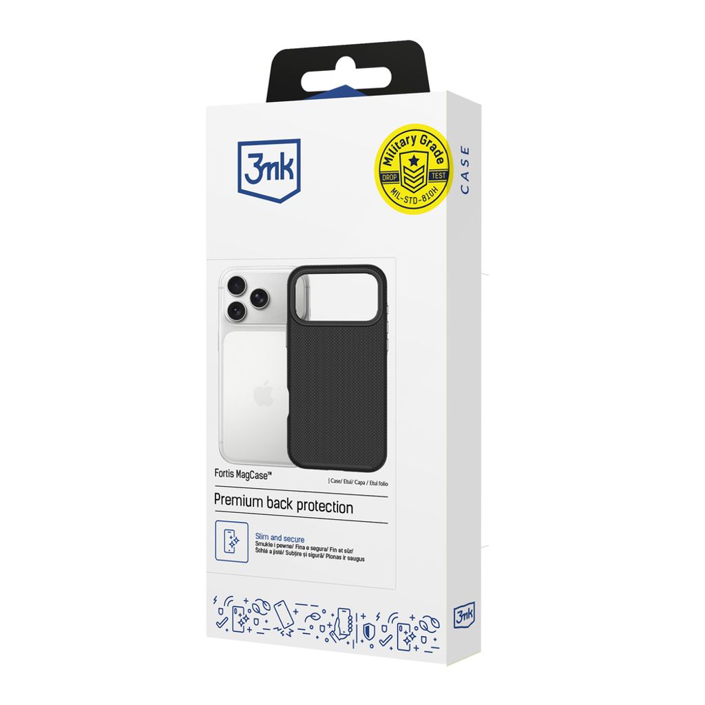 3mk Fortis MagSafe Cover till iPhone 17 Pro Max - Sort