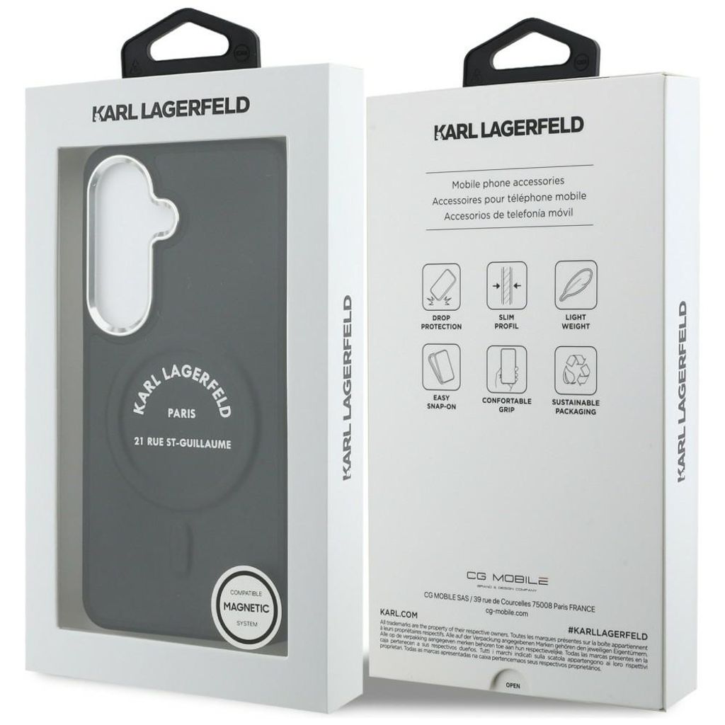 Karl Lagerfeld Embossed Ring Logo MagSafe Skal Samsung Galaxy S26 Plus - Svart