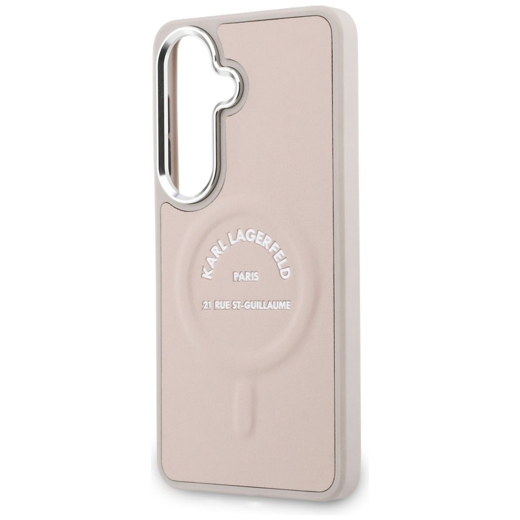 Karl Lagerfeld Embossed Ring Logo MagSafe Skal Samsung Galaxy S26 Plus - Rosa
