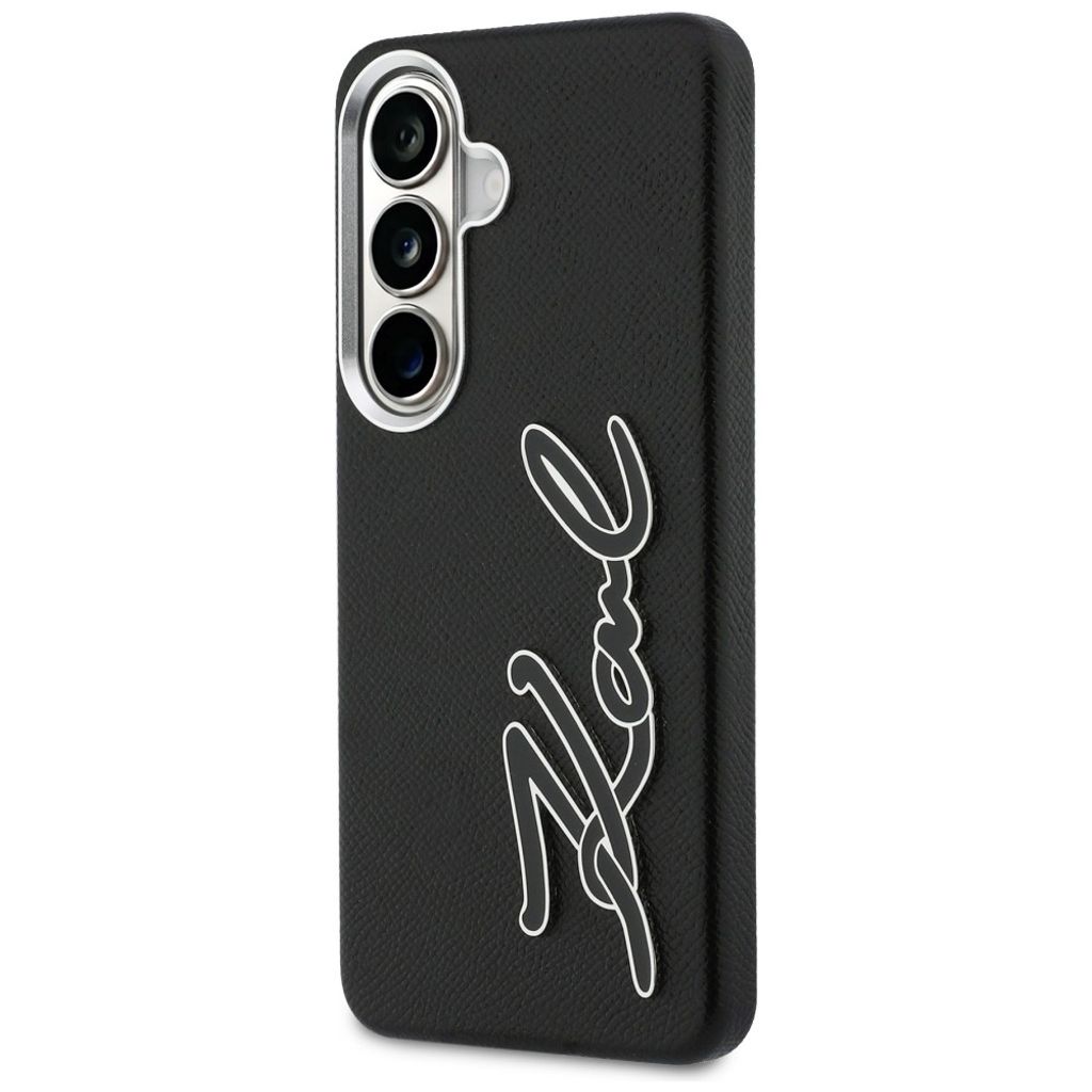 Karl Lagerfeld Grained Signature Logo Skal till Samsung Galaxy S26 - Svart