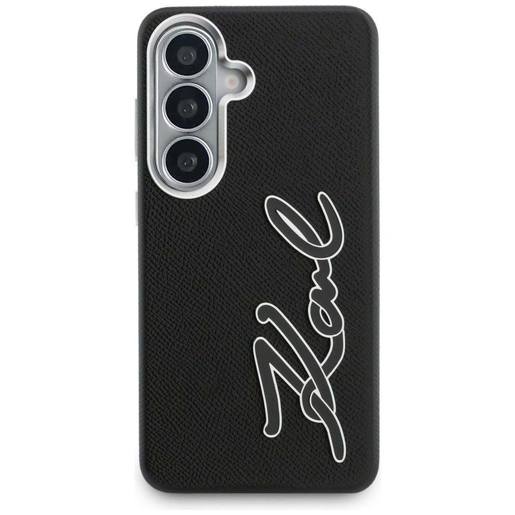 Karl Lagerfeld Grained Signature Logo Skal till Samsung Galaxy S26 - Svart