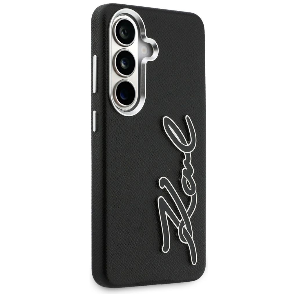 Karl Lagerfeld Grained Signature Logo Skal till Samsung Galaxy S26 - Svart