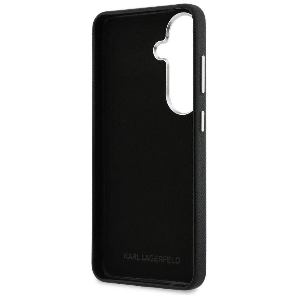 Karl Lagerfeld Grained Signature Logo Skal till Samsung Galaxy S26 - Svart