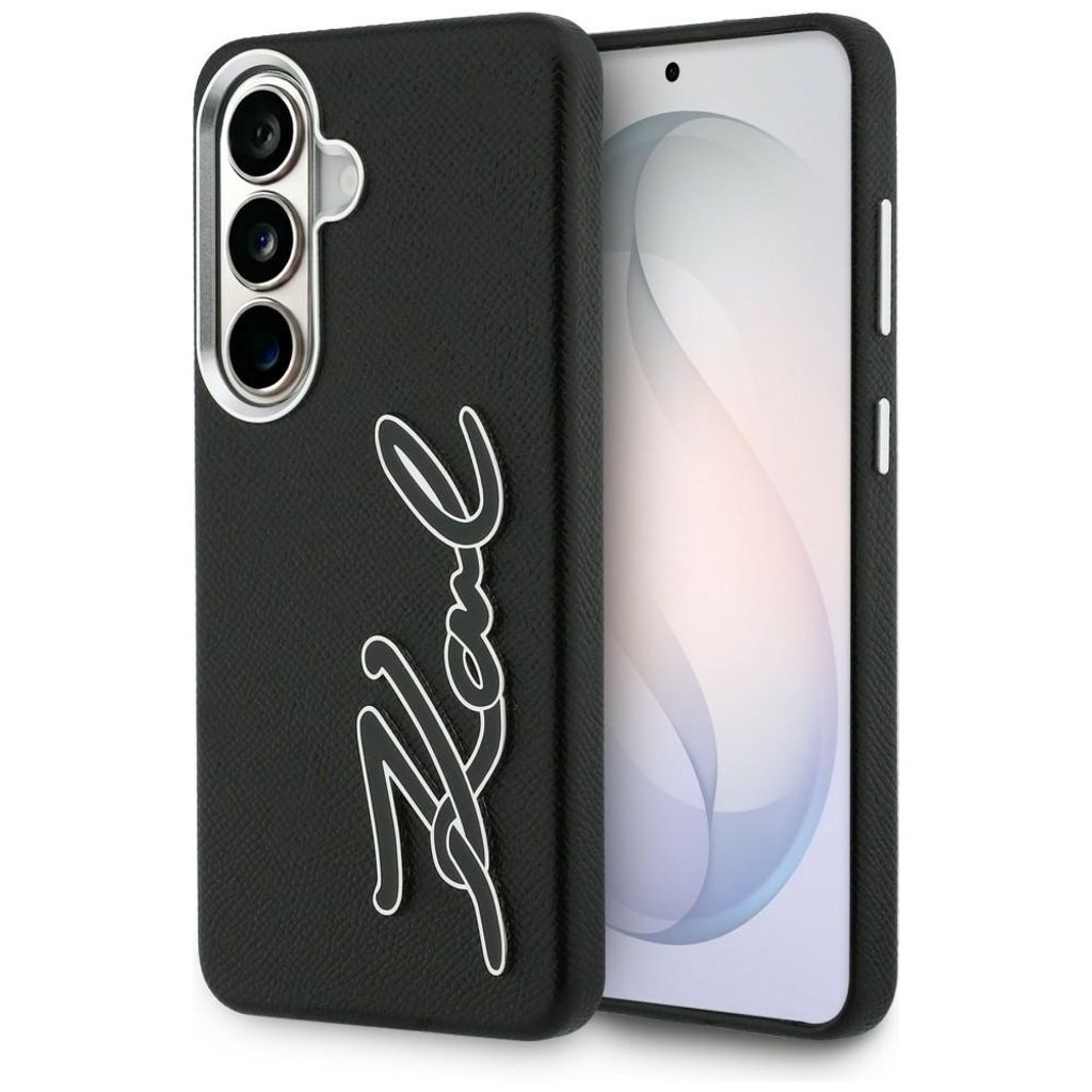 Karl Lagerfeld Grained Signature Logo Skal till Samsung Galaxy S26 - Svart