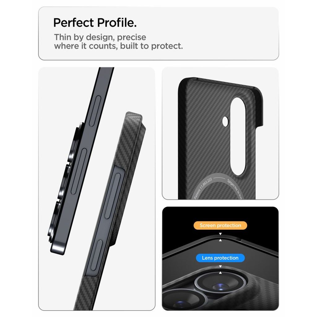 Spigen AirSkin Aramid MagSafe Skal till Samsung Galaxy S26 - Svart