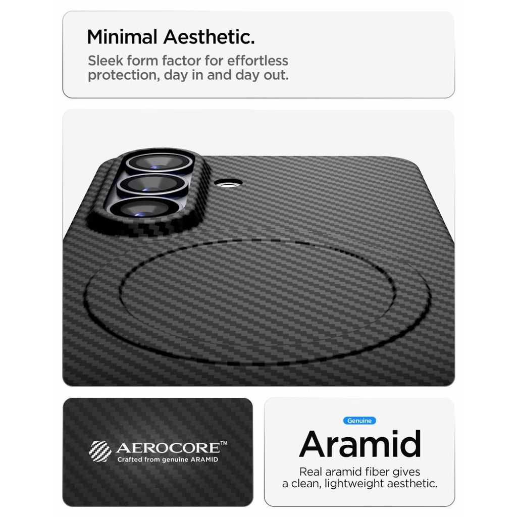 Spigen AirSkin Aramid MagSafe Skal till Samsung Galaxy S26 - Svart