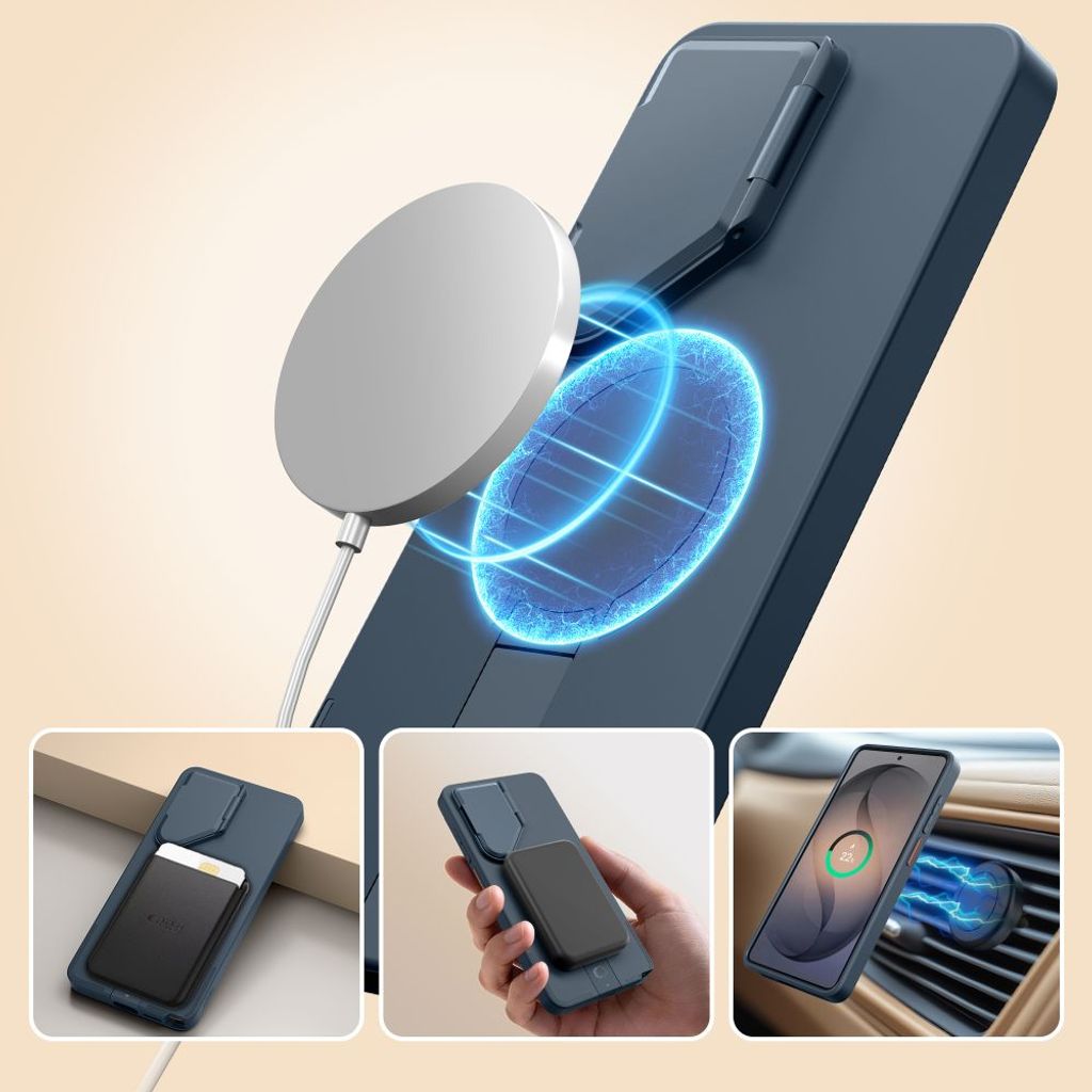 Tech-Protect Kevlar Aura MagSafe Skal till Samsung Galaxy S26 Ultra - Marinblå