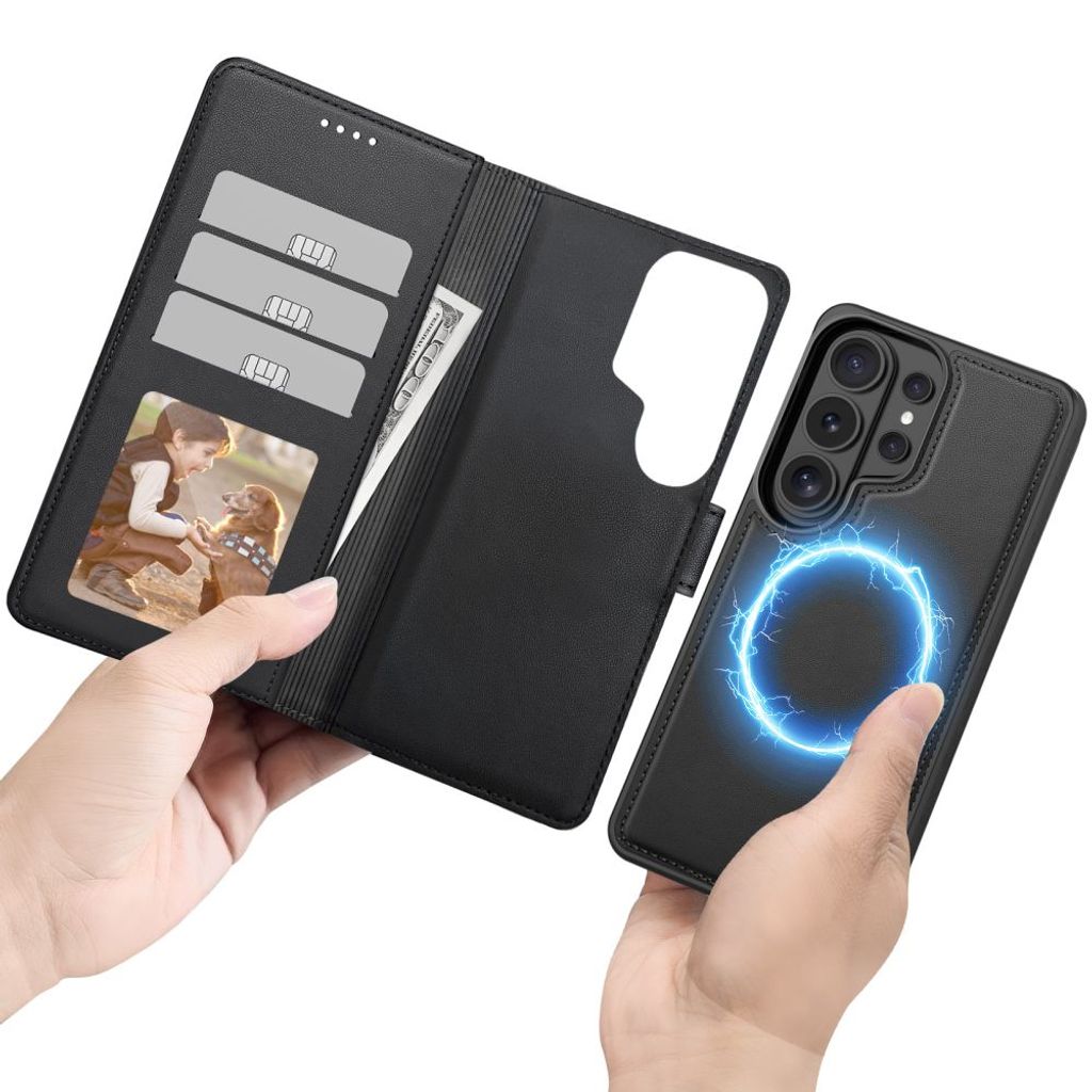 Tech-Protect Wallet MagSafe Fodral till Samsung Galaxy S26 Ultra - Matt Svart