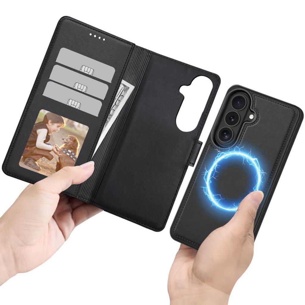 Tech-Protect Wallet MagSafe Fodral till Samsung Galaxy S26 - Matt Svart