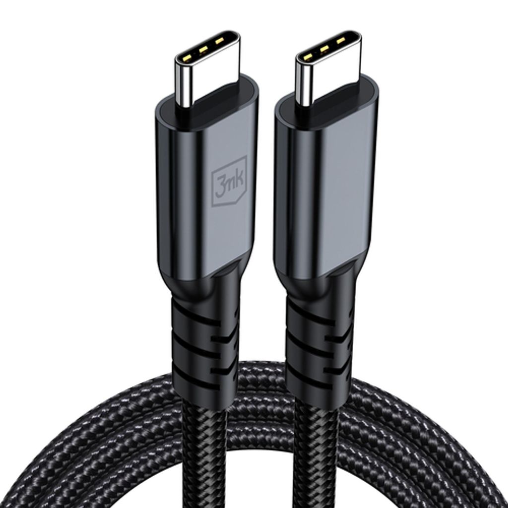 Hurtel Hyper Cable N-Series USB-C / USB-C Thunderbolt 4 2m 240W 40Gb/s 8K60Hz - Sort