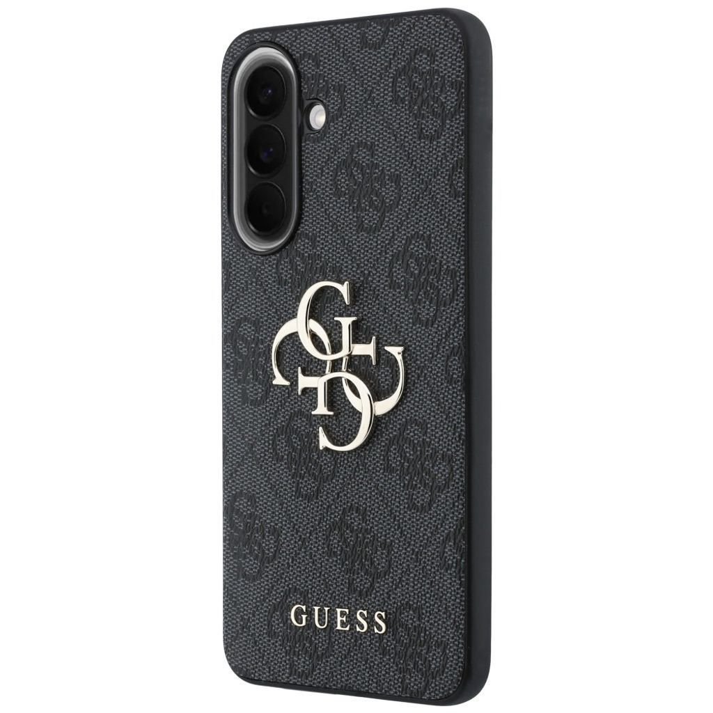 Guess Leather 4G Metal Logo Cover til Samsung Galaxy A57 5G - Sort
