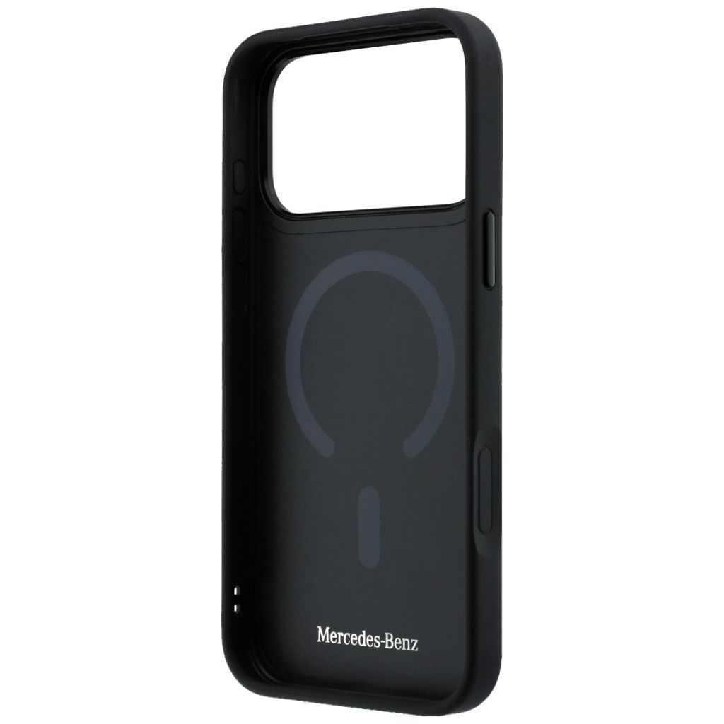 Mercedes Leather 3D MagSafe -kuori till iPhone 17 Pro Max - Musta